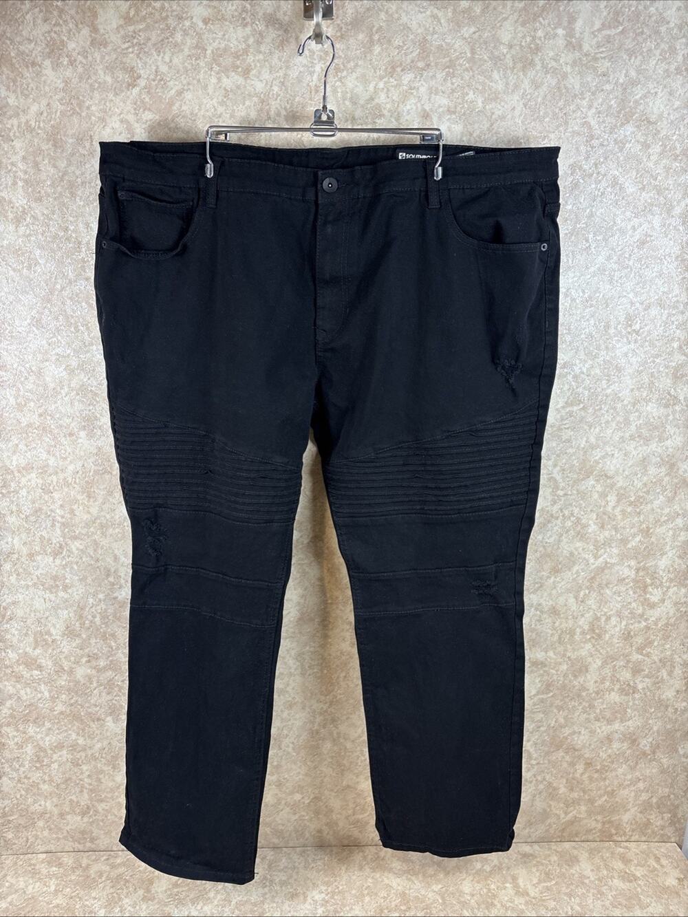 South Pole Jeans Men's Size 46 Black Distressed Baggy Y2K Hip Hop